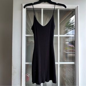 black bodycon mini dress